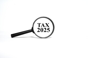 A magnifying lens highlighting the text 