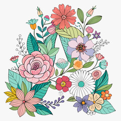 Flower Line Vector