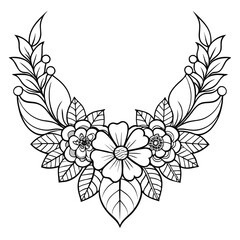 Flower Line Vector