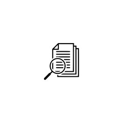 Document inspection icon flat vector design.