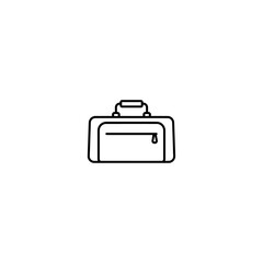 Travel bag icon flat vector design.