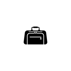 Travel bag icon flat vector design.