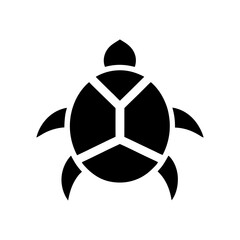 Obraz premium Minimalist turtle shell icon logo with white background for animal protection branding