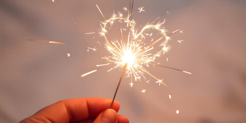 Glowing Heart Sparkler in Hand

