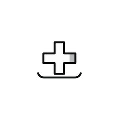 Obraz premium A simple graphic illustration of a medical symbol.