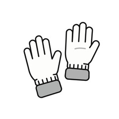 Obraz premium A pair of gloves isolated on the neutral background.