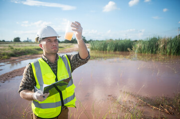 Environmental engineers examine natural bodies of water for organisms in their ecosystems