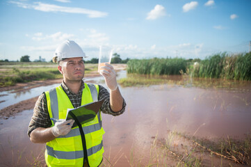 Environmental engineers examine natural bodies of water for organisms in their ecosystems