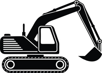 construction excavator vector