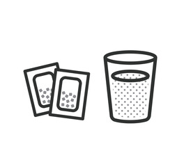 粉薬　顆粒剤　飲み薬　内服薬のイラスト