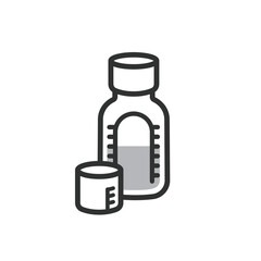 シロップ 飲み薬　内服薬のイラスト