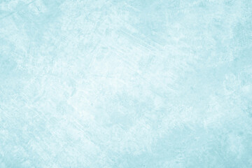 Pastel blue and white concrete stone texture for background in summer wallpaper. Cement and sand wall of tone vintage. Concrete abstract wall of light cyan color, cement texture mint green for design.