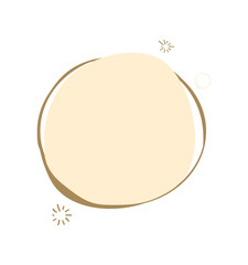 Abstract Beige Circle Blob with Star Elements