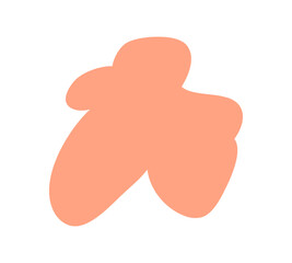 Abstract Apricot Color Blob Shape Vector Design