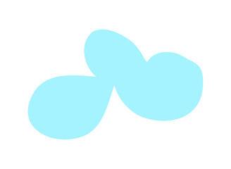 Obraz premium Abstract blue blob cloud design element vector shape