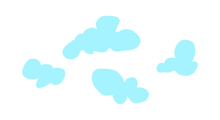 Obraz premium Light blue abstract cloud shapes, vector design element
