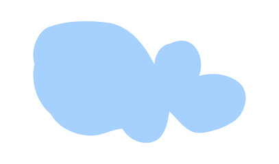 Obraz premium Light Blue Abstract Cloud Blob Shape Vector Design