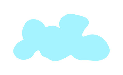 Fototapeta premium Light Blue Cloud Blob Vector Shape Design Element