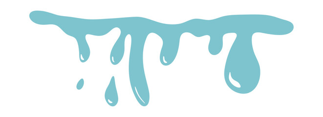 Light Blue Blob with Dripping Shape Vector