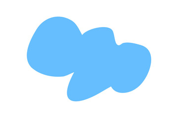 Sky Blue Blob Vector Design Element Isolated