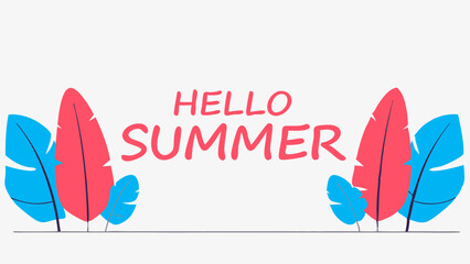 Naklejka premium hand drawn summer poster vector illustration