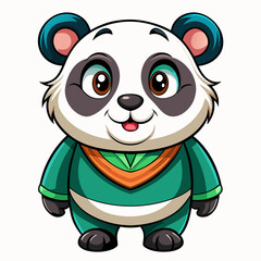 Obraz premium cartoon panda