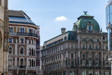 Facades of buildings of historical buildings Austria, Vienna