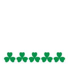 St. Patrick's Day Shamrock Corner Border
