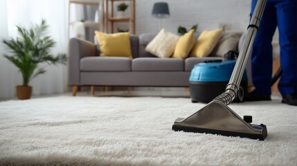 Carpet Cleaning in Modern Living Room