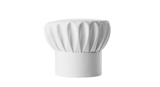 White chef hat isolated