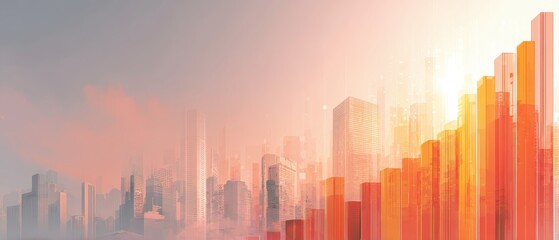 Fototapeta premium Modernization and ambition in urban landscapes an inspiring output of technology and progress