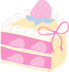 Birthday Pastel Cake Clip Art Illustration 