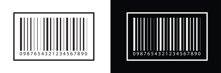 Barcode product distribution icon. Vector illustration on isolated transparent background. Business concept barcode pictogram. vector in eps 10.	