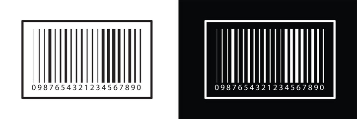 Barcode product distribution icon. Vector illustration on isolated transparent background. Business concept barcode pictogram. vector in eps 10.	