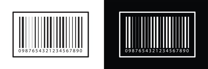 Barcode product distribution icon. Vector illustration on isolated transparent background. Business concept barcode pictogram. vector in eps 10.	