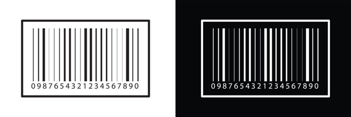 Barcode bar icon set vector. Collection of barcode icon for product identification, retail vector design element in eps 10.