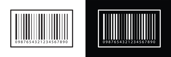 Barcode bar icon set vector. Collection of barcode icon for product identification, retail vector design element in eps 10.