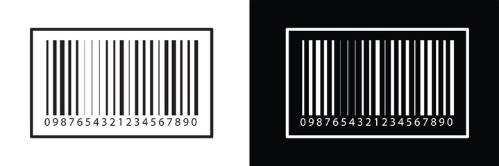 Barcode bar icon set vector. Collection of barcode icon for product identification, retail vector design element in eps 10.