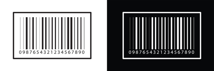 Barcode bar icon set vector. Collection of barcode icon for product identification, retail vector design element in eps 10.