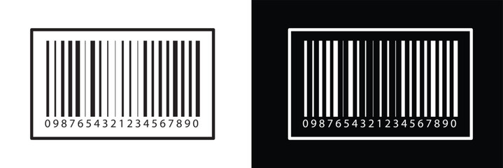 Barcode bar icon set vector. Collection of barcode icon for product identification, retail vector design element in eps 10.