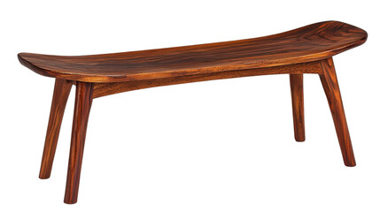 Elegant Wooden Bench with Unique Curved Design for Modern and Rustic Home Interiors