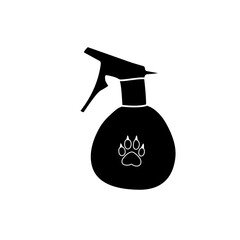dog spray bottle silhouette icon