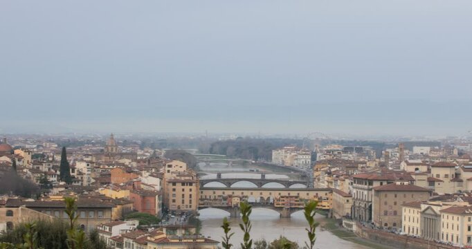 view of florence from ponte vecchio