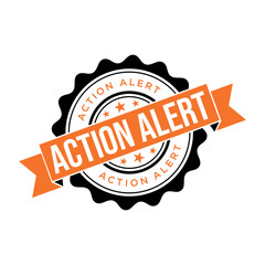 Obraz premium Action Alert Rubber Stamp Vector Template