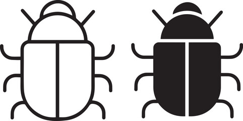 insect, beetle, bug, black and white, line art, minimalist, simple shapes, clean design