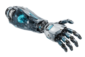 Advanced robotic arm, futuristic technology, AI, innovation.