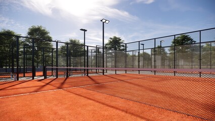 Terracotta padel tennis court color