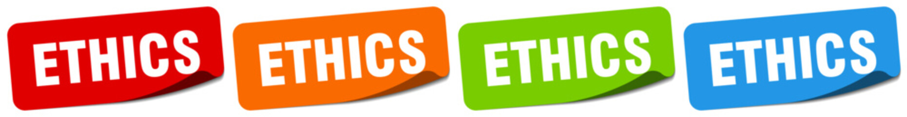 ethics sticker. ethics sticker set on white background