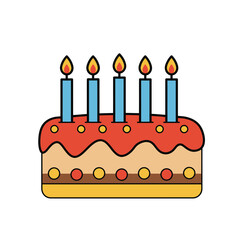 birthday cake with candles