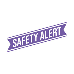 Safety Alert Rubber Stamp Vector Template
